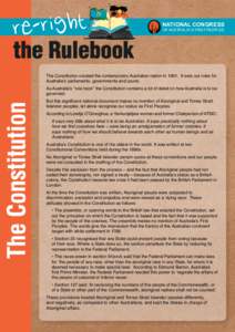 Australian constitutional law / Australian referendum / Indigenous Australians / Australian Aborigines / Torres Strait Islanders / Section 51(xxvi) of the Australian Constitution / Human rights in Australia / Politics of Australia / Indigenous peoples of Australia / Australia