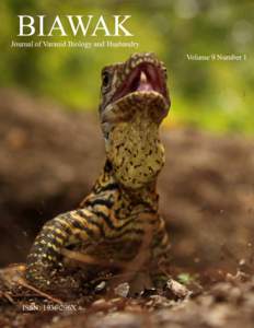 BIAWAK  Journal of Varanid Biology and Husbandry Volume 9 Number 1  ISSN: 1936-296X