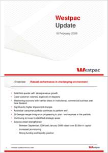 Microsoft PowerPoint - Westpac Update_180209_Final