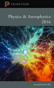 Physics & Astrophysics 2016 press.princeton.edu  1