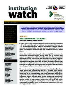 institution  watch Fall[removed]Volume 6, No. 4  Monitoring the