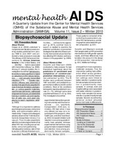 Mental Health Aids. Winter 2010.