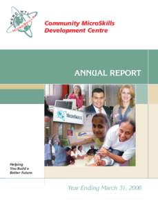 Community MicroSkills Development Centre ANNUAL REPORT  Helping