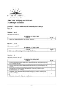 Society and Culture[removed]HSC Marking Guidelines and Mapping Grid