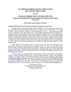 Physical oceanography / Climatology / Atmospheric dynamics / El Niño-Southern Oscillation / La Niña / Madden–Julian oscillation / Sea surface temperature / Climate Prediction Center / Atlantic Equatorial mode / Atmospheric sciences / Meteorology / Tropical meteorology