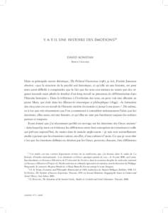 y a-t-il une histoire des émotions?1  david konstan Brown University  Dans sa principale œuvre théorique, The Political Unconscious (1981, p. 62), Fredric Jameson