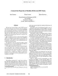 Connectivity Properties of Mainline BitTorrent DHT Nodes