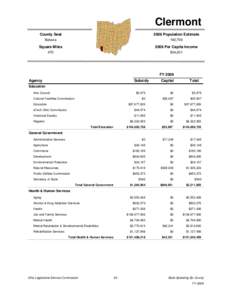 Clermont County Seat 2006 Population Estimate  Batavia