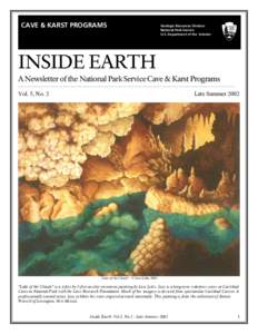 CAVE & KARST PROGRAMS  Geologic Resources Division National Park Service U.S. Department of the Interior