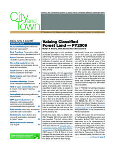 Cityand Town Volume 21, No. 5 June 2008 Inside This Issue DLS Commentary How cities and