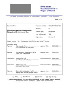 ORAU TEAM Dose Reconstruction Project for NIOSH Oak Ridge Associated Universities I Dade Moeller & Associates I MJW Corporation Page 1 of 28