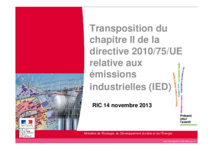 Transposition du chapitre II de la directiveUE relative aux émissions industrielles (IED)