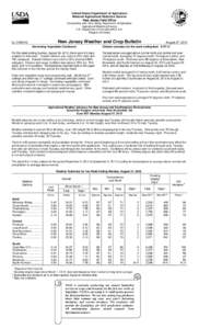 United States Department of Agriculture National Agricultural Statistics Service New Jersey Field Office Cooperating with New Jersey Department of Agriculture Agricultural Marketing Service U.S. Department of Commerce/N.