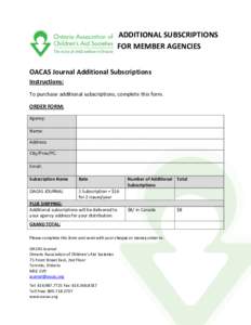 Microsoft Word - ADDITIONAL SUBSCRIPTIONS FOR MEMBER AGENCIES