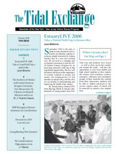 The  Tidal Exchange Newsletter of the New York ~ New Jersey Harbor Estuary Program