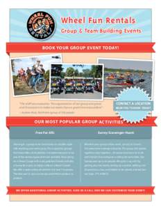 Wheel Fun Rentals Group & Team Building Events BOOK YOUR GROUP EVENT TODAY! 