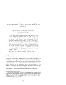 Macroeconomic Default Modeling and Stress Testing