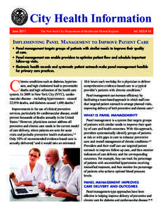 City Health Information June 2011 The New York City Department of Health and Mental Hygiene  Vol. 30(2):9-14