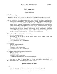 Management / Foster care / Early childhood intervention / Residential treatment center / Individuals with Disabilities Education Act / Child Protective Services / Human behavior / Childhood / Family / Local management board