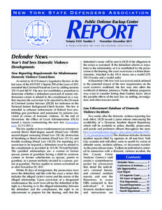 NYSDA Backup Center Report - Nov-Dec 2011