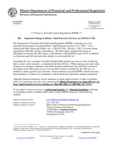 Adult Protective Services / Elder abuse / Abuse / Developmental disability / Disability / Illinois Department of Financial and Professional Regulation / Medicine / Social work / Health