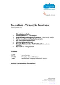 Energietipps – Vorlagen für Gemeinden Stand Dezember[removed]