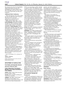 6804  Federal Register / Vol. 78, No[removed]Thursday, January 31, [removed]Notices the Assistant Secretary for Civil Rights, 1400 Independence Avenue SW.,