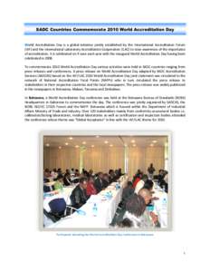 Microsoft Word - SADC Countries Commemorate 2010 World Accreditation Day1.docx