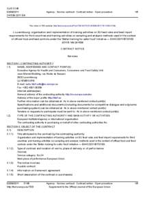 L-Luxembourg: organisation and implementation of training activities on EU feed rules and feed import requirements for third countries and training activities on sampling and analysis methods used in the context of offic