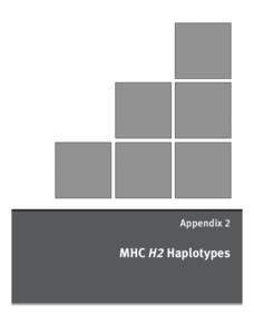 Appendix 2  MHC H2 Haplotypes Appendix 2 MHC H2 Haplotypes