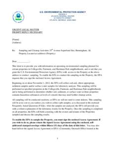 35th Ave Superfund Site Fund Lead Letter