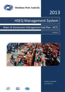 Microsoft Word - HSEQ5.1.7i Water and Wastewater Management Sub-Plan - SICTL