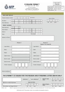 PERMIT NUMBER:  FXXXX FIREARM PERMIT ACT Firearms Act[removed]Part 9