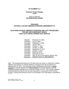 ATTACHMENT C-2 Proposed 15-Day Changes to the State of California AIR RESOURCES BOARD