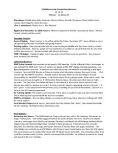 SDLN Executive Committee Minutes[removed]:00am – 11:00am CT Attendance: Ethelle Bean, Patty Andersen, Warren Wilson, Ronelle Thompson, Nancy Sabbe, Elvita Landau, Sam Gingerich, Daria Bossman Also in attendance: Chri