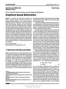 Condensed matter physics / Spintronics / Emerging technologies / Heat transfer / Graphene / Thermal conductivity / Bolometer / Carrier scattering / Electron mobility / Physics / Chemistry / Physical quantities