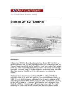 U.S. Coast Guard Aviation History  Stinson OY-1/2 