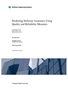 Systems engineering / Software Engineering Institute / Reliability engineering / CISQ / Carnegie Mellon University / Vulnerability / Computer security / Software assurance / Carnegie Mellon Silicon Valley / Software quality / Software engineering / Software development