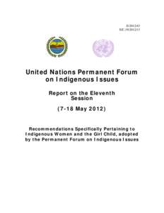 Microsoft Word - Recommendations Specifically Pertaining to Indigenous Women Eleventh session.doc