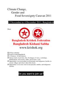 Climate Change, Gender and Food Sovereignty Caravan 2011