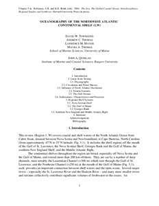 Chapter 5 in: Robinson, A.R. and K.H. Brink (edsThe Sea: The Global Coastal Ocean: Interdisciplinary Regional Studies and Syntheses. Harvard University Press (in press). OCEANOGRAPHY OF THE NORTHWEST ATLANTIC CO