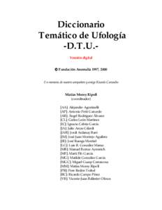 Diccionario Temático de Ufología -D.T.U.Versión digital