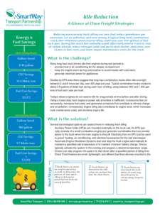 Idle Reduction: A Glance at Clean Freight Strategies (EPA-420-F[removed], 2009)