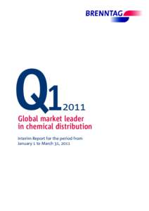 Q1   2011 Global market leader in chemical distribution