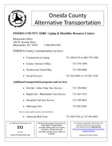 Oneida County Alternative Transportation