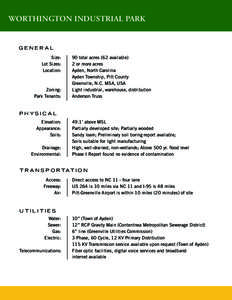 WORTHINGTON INDUSTRIAL PARK  GENERAL Size: