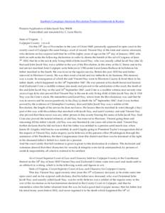 Southern Campaign American Revolution Pension Statements & Rosters Pension Application of John Jacob Nay S9438 Transcribed and annotated by C. Leon Harris State of Virginia } Culpeper County } to wit: On this 19th day of