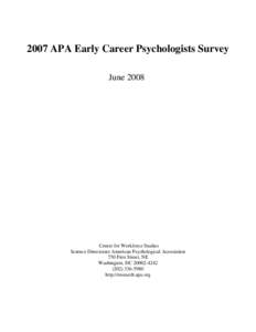 2001 APA Governance Survey: Summary of Results