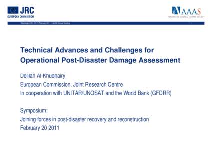 Technical Advances and Challenges for Operational Post-Disaster Damage Assessment