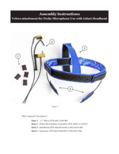 Assembly Instructions Velcro attachment for Probe Microphone Use with Infant Headband 2 3 1